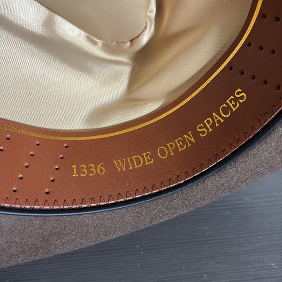 Outback Trading Company Wool Tassy Crusher Cowboy Hat UPF Protection Brown S/M - Picture 13 of 14